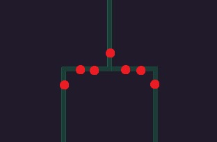 Edge lines with point of curve dots